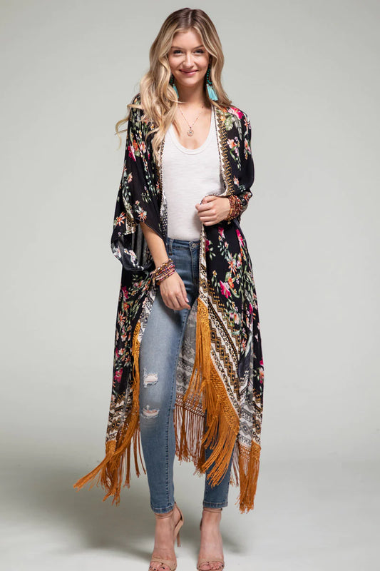 Gallic Floral Kimono