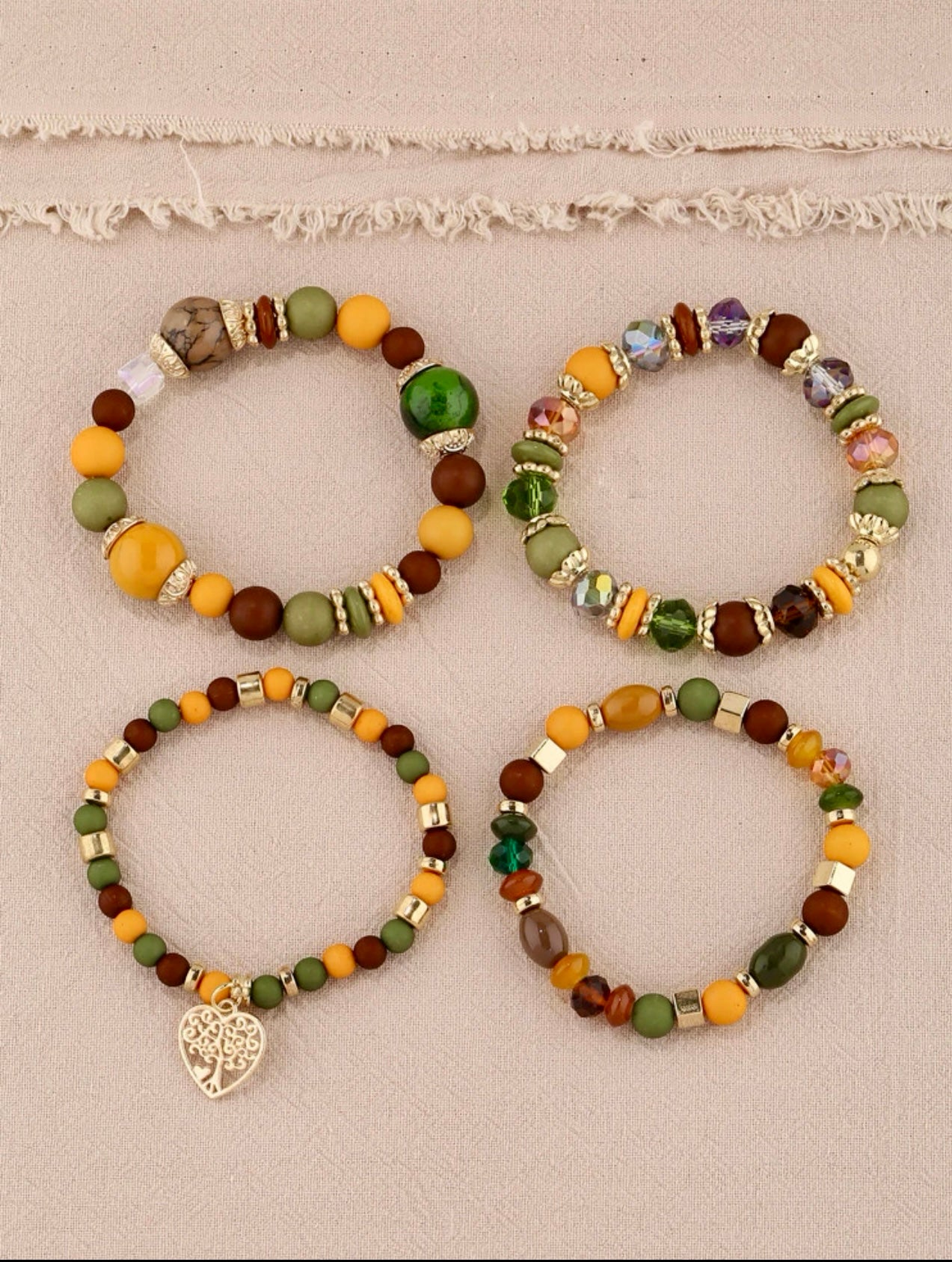 4 Pc Beaded Bracelet