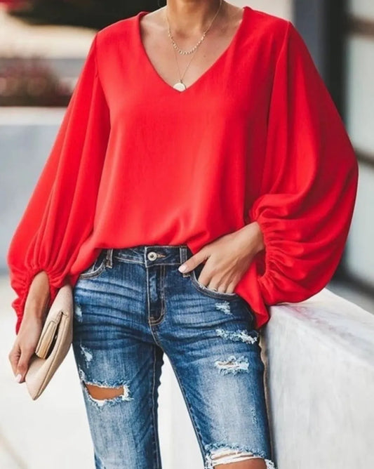 Lantern Sleeve Top