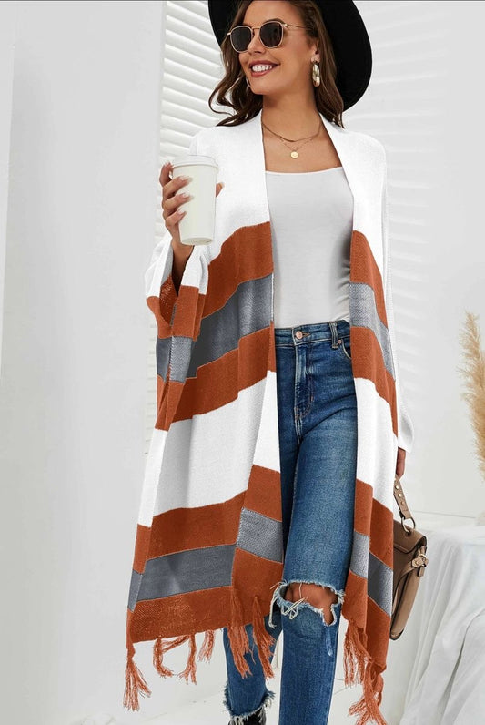 Cozy Chic Tassel Cardigan Sweater