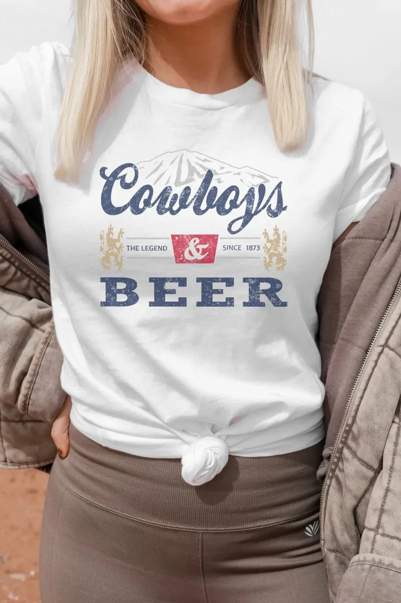 Cowboys & Beer Graphic Tee