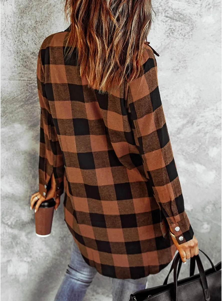 Plaid Button Down Top