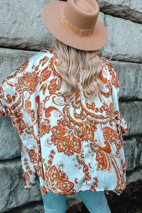 Paisley Print Open Top