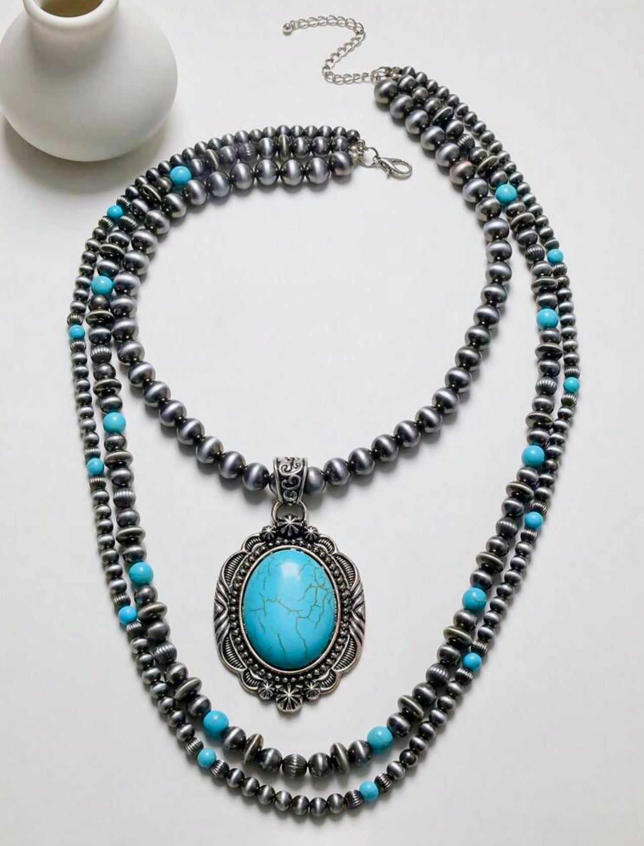 3 Layer Beaded Necklace