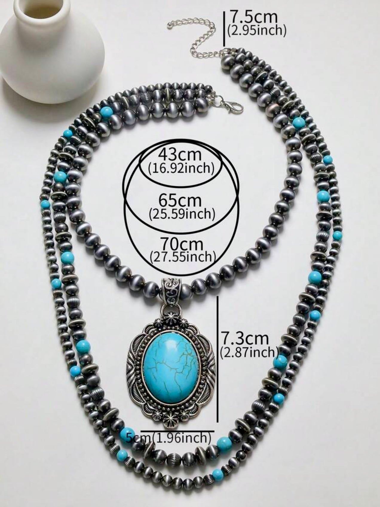 3 Layer Beaded Necklace