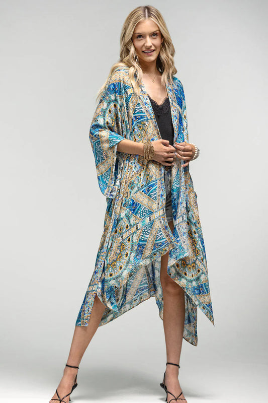 Moroccan Print Kimono